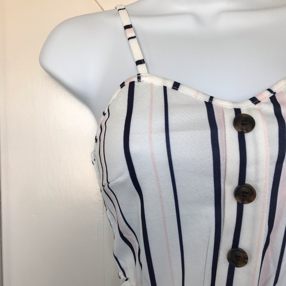 Striped bohemian Midi Dress With Pockets - Picture 4 of 5